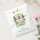 Gepersonaliseerde Happy Paasgnomen roze Groen Bedankzakje (Gezegeld)