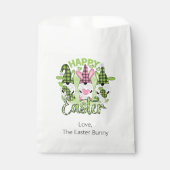 Gepersonaliseerde Happy Paasgnomen roze Groen Bedankzakje (Voorkant)