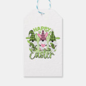 Gepersonaliseerde Happy Paasgnomen roze Groen Cadeaulabel (Achterkant)