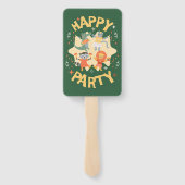 Gepersonaliseerde Happy Party Fan Faces Handwaaier (Achterkant)