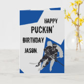 Gepersonaliseerde Happy Puckin-Birthday-kaart Kaart (Gele Bloem)
