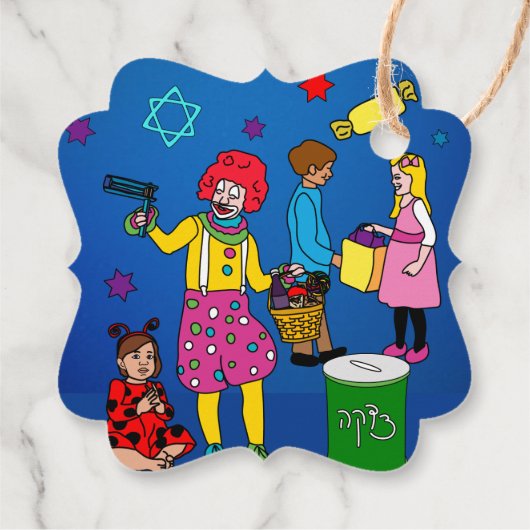 Gepersonaliseerde Happy Purim! Cadeaulabel Bedankjes Labels (Achterkant)
