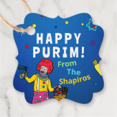 Gepersonaliseerde Happy Purim! Cadeaulabel Bedankjes Labels (Voorkant)