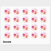 Gepersonaliseerde Happy Purim Cute Hamentashen Ronde Sticker (Vel)
