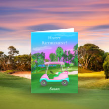 Gepersonaliseerde Happy Retirement Golf Sunset Pin