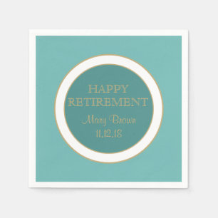 Gepersonaliseerde Happy RETIREMENT papieren servet