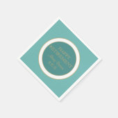 Gepersonaliseerde Happy RETIREMENT papieren servet (Hoek)