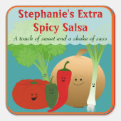 Gepersonaliseerde Happy Salsa Sticker (Voorkant)