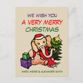 Gepersonaliseerde  Happy Schattigee Cartoon Kerst Feestdagenkaart