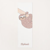 Gepersonaliseerde Happy Sloth Schattige Yogamat (Voorkant)