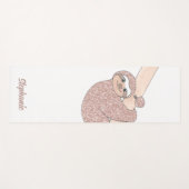 Gepersonaliseerde Happy Sloth Schattige Yogamat (Voorkant (horizontaal))