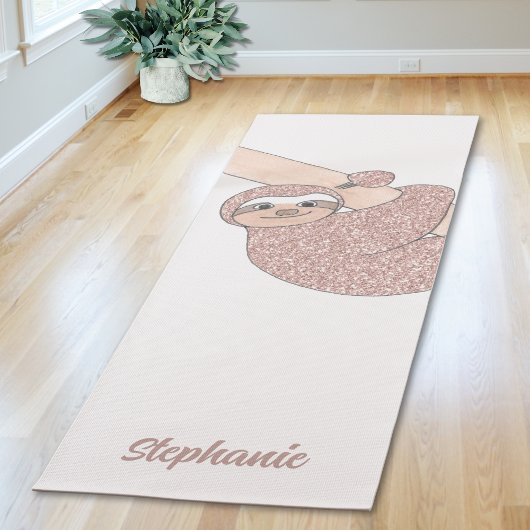 Gepersonaliseerde Happy Sloth Schattige Yogamat