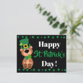 Gepersonaliseerde Happy St Patrick's Day bewerkbaa Feestdagenkaart (Staand voorkant)