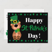 Gepersonaliseerde Happy St Patrick's Day bewerkbaa Feestdagenkaart (Voorkant / Achterkant)