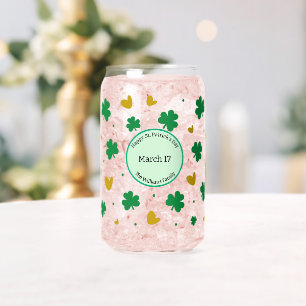 Gepersonaliseerde Happy St. Patrick's Day w / Klav Blikvorm Glas