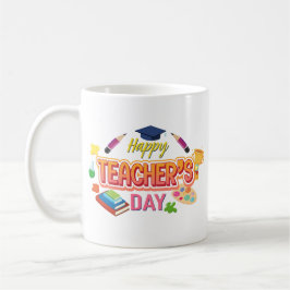 Gepersonaliseerde Happy Teacher's Day-naam Koffiemok