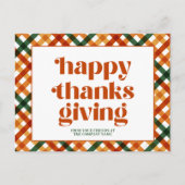 Gepersonaliseerde Happy Thanksgiving Business-brie Feestdagenkaart (Voorkant)