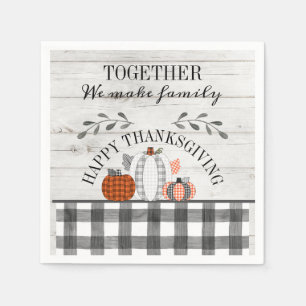 Gepersonaliseerde Happy Thanksgiving Pset Pumpkins Servet