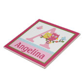 Gepersonaliseerde Happy Tree Ownership Letter Name Tegeltje (Zijkant)