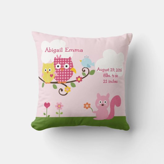 Gepersonaliseerde Happy Tree Ownership Pillow Keep Kussen (Voorkant)