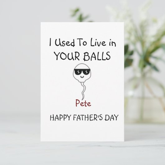 Gepersonaliseerde Happy Vaderdag Bedankkaart (Staand voorkant)