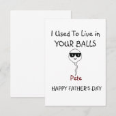 Gepersonaliseerde Happy Vaderdag Bedankkaart (Voorkant / Achterkant)