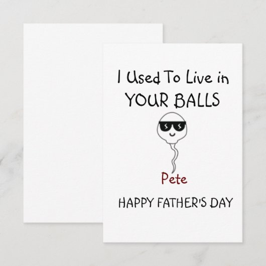 Gepersonaliseerde Happy Vaderdag Bedankkaart (Voorkant / Achterkant)