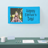 Gepersonaliseerde Happy Vaderdag Foto Spandoek (Beurs)