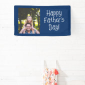 Gepersonaliseerde Happy Vaderdag Foto Spandoek (Insitu)
