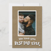 Gepersonaliseerde Happy Vaderdag Kaart met Foto (Voorkant)