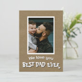 Gepersonaliseerde Happy Vaderdag Kaart met Foto (Staand voorkant)