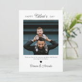 Gepersonaliseerde Happy Vaderdag Kaart met Foto (Staand voorkant)