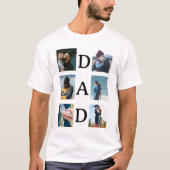 Gepersonaliseerde Happy Vaderdag Kaart met Foto T-shirt (Voorkant)