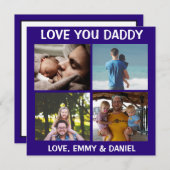 Gepersonaliseerde Happy Vaderdag Love You Foto (Voorkant / Achterkant)