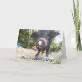 Gepersonaliseerde Happy Vaderdag, Mini Pig Kaart