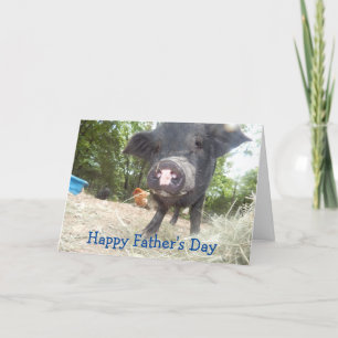 Gepersonaliseerde Happy Vaderdag, Mini Pig Kaart