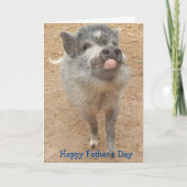Gepersonaliseerde Happy Vaderdag, Mini Pig Kaart (Voorkant)