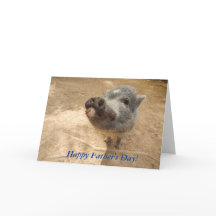 Gepersonaliseerde Happy Vaderdag, Mini Pig Kaart