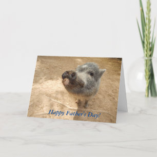 Gepersonaliseerde Happy Vaderdag, Mini Pig Kaart
