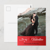 Gepersonaliseerde Happy Valentijnsdag fotovakantie Briefkaart (Voorkant / Achterkant)