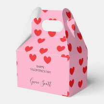 Gepersonaliseerde Happy Valentijns's rood hart roz