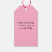Gepersonaliseerde Happy Valentijns's rood hart roz Cadeaulabel (Achterkant)