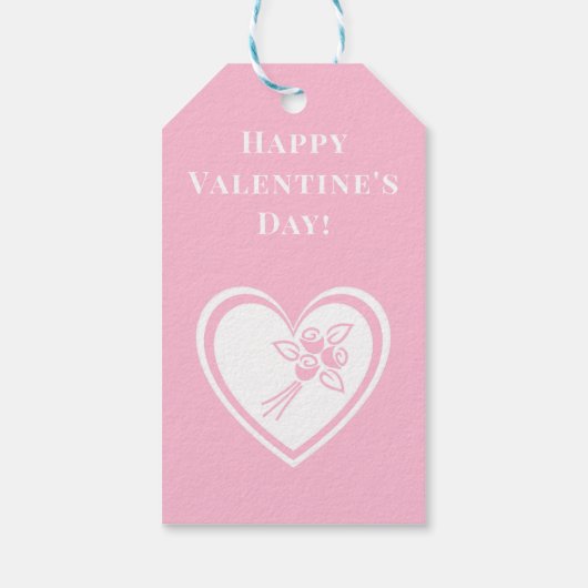 Gepersonaliseerde Happy Valentine's Day Cadeau Lab Cadeaulabel (Achterkant)