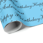 Gepersonaliseerde Happy-verjaardag, gepersonalisee Cadeaupapier (Rol Hoek)
