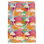 Gepersonaliseerde Happy Waterverf Gift Bag Medium Cadeauzakje (Voorkant)