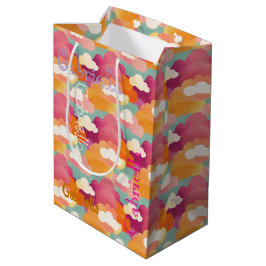Gepersonaliseerde Happy Waterverf Gift Bag Medium Cadeauzakje