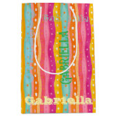 Gepersonaliseerde Happy Waterverf Gift Bag Medium Cadeauzakje (Voorkant)