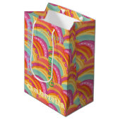 Gepersonaliseerde Happy Waterverf Gift Bag Medium Cadeauzakje (Voorkant Gekanteld)