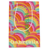 Gepersonaliseerde Happy Waterverf Gift Bag Medium Cadeauzakje (Voorkant)