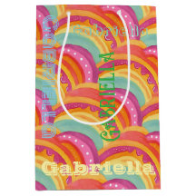 Gepersonaliseerde Happy Waterverf Gift Bag